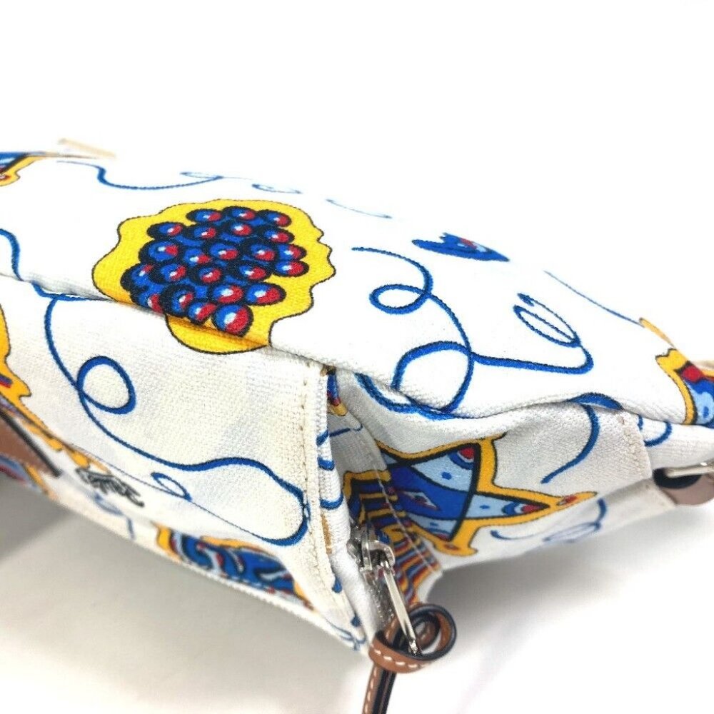 LOEWE anagram Waist Pouch Shoulder Bag PAULA'S IBIZA body bag White x Blue - Picture 8 of 16